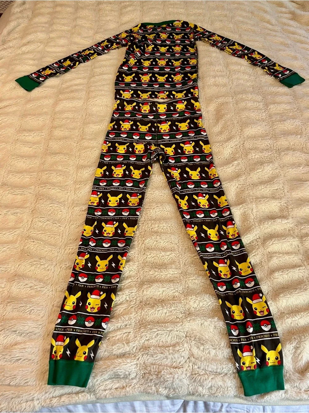 Hanna Andersson Pokémon Pikachu Christmas Pajamas Boys Size 12